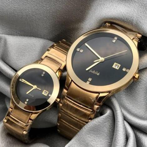 LUXURY WATCH CENTRIX GOLD 7655 COUPLE