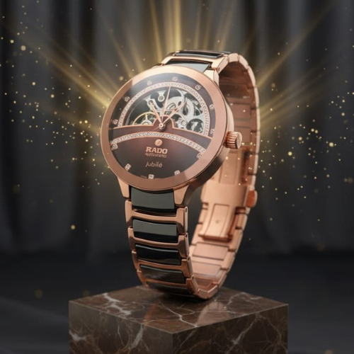 Royal Watch Centrix Brown Automatic Diamonds Open Heart