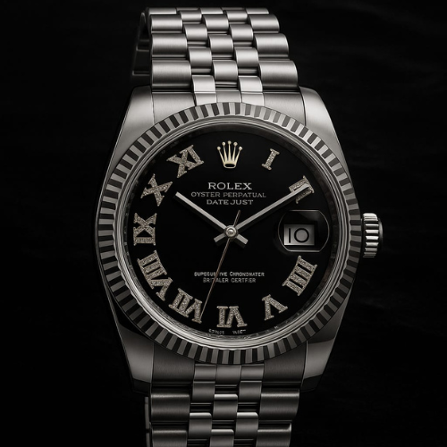 Rolex Datejust 36 Fluted Black Roman