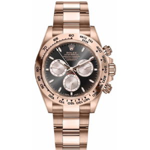 Rolex Cosmograph Daytona Oyster, 40 mm, Rose Gold With Black Dial Swiss Eta