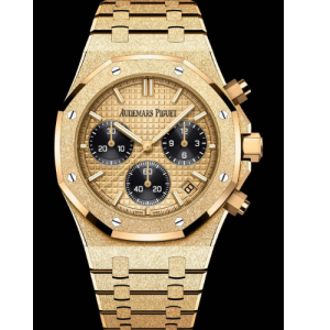 Audemars Piguet Royal Oak Chronograph 41 Frosted Yellow Gold Swiss Eta