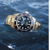 Rolex Submariner Stainless Steel Full Gold & Black Dial Clean O Swiss Eta