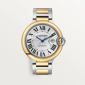 Cartier Ballon White and Gold Men Watch Swiss Eta
