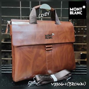 Mont Blanc Laptop Bag V3306-1 Brown