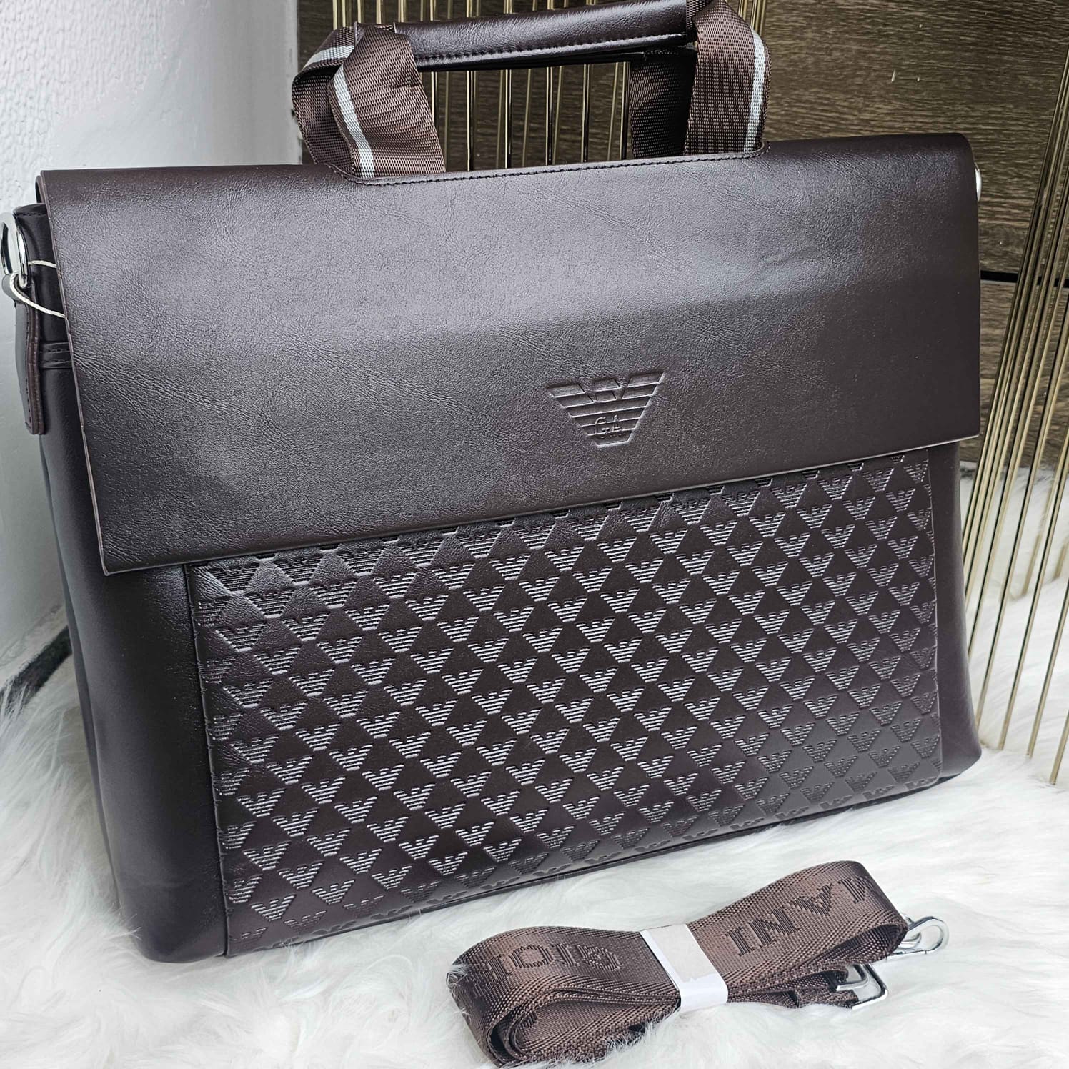 Armani Laptop Bag A3301-9A Coffee