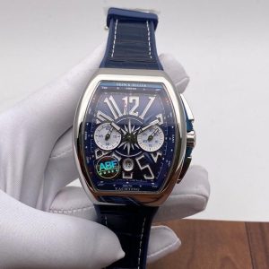 Franck Muller Vanguard Yachting Blue Leather Swiss Eta