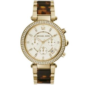 Michael Kors Yellow Gold-Plated Chronograph Watch Mk568
