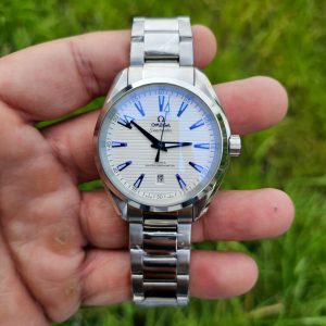 omega seamaster white dial 212