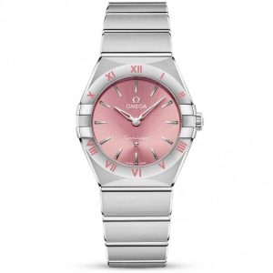 omega constellation ladies pink 28mm