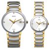 Rado Centrix Gold Silver White Dial 1455 Couple