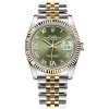Rolex Datejust 36 Olive Green Dial Midsize Luxury Watch for ladies Swiss Eta