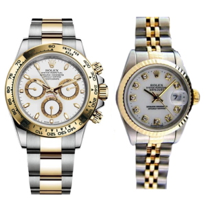 Rolex Daytona Gold Sliver With White Dial 78273 Couple Collection