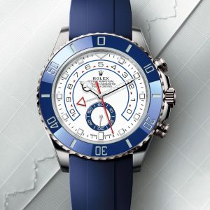 Rolex For Men Yatch Master 2, Silicone Blue Strap