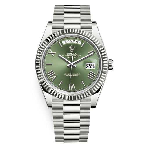 ROLEX DAYDATE STEEL GREEN DIAL 212